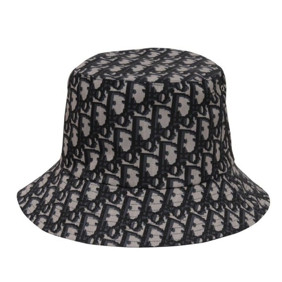 Reversible Dior Oblique Bucket Hat Blue Cotton Canvas